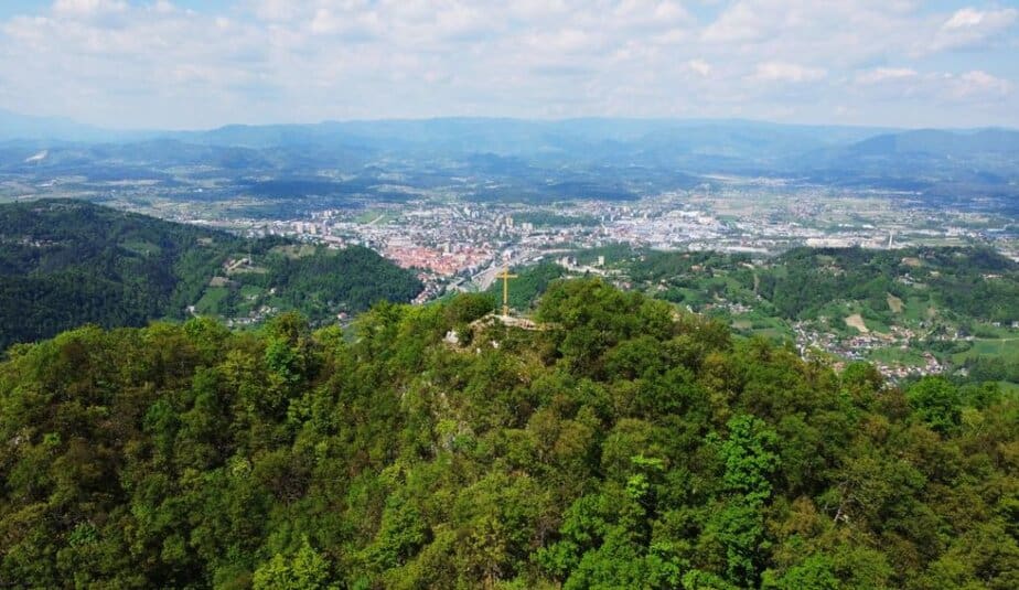 Grmada in Celje z drona